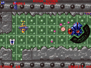 Takky fighting a giant Shell Octi