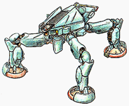 Quadruped Type 501 (501型四つ足) - Close-combat jumping vehicle, moves in long-distance jumps, then fires a missile when it lands. Usually appears in groups. 200 Points.