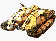 Tank Type 6 (6型戦車) - A heavy destroyer tank with continuous fire from a high-energy cannon. It is turtle shaped and moves slowly. 1500 Points.