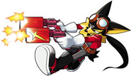 Guntz using Machine Gun in Klonoa Heroes: Densetsu no Star Medal