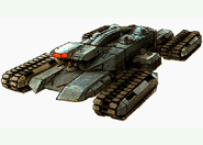 Command Tank Type 5 (5型司令戦車) - A large blue tank armed with four heavy missiles at once. 800 Points.