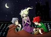 Elodin, Auri and Kvothe by © Gung Ho Grimm