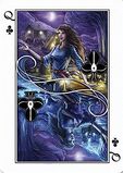 Playing Cards card Queen of Clubs