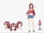 Shiki's full body and facial expression