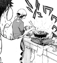 Kentaro fries Tempura