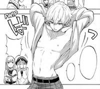 Hotaru stripping to prove himself as a guy