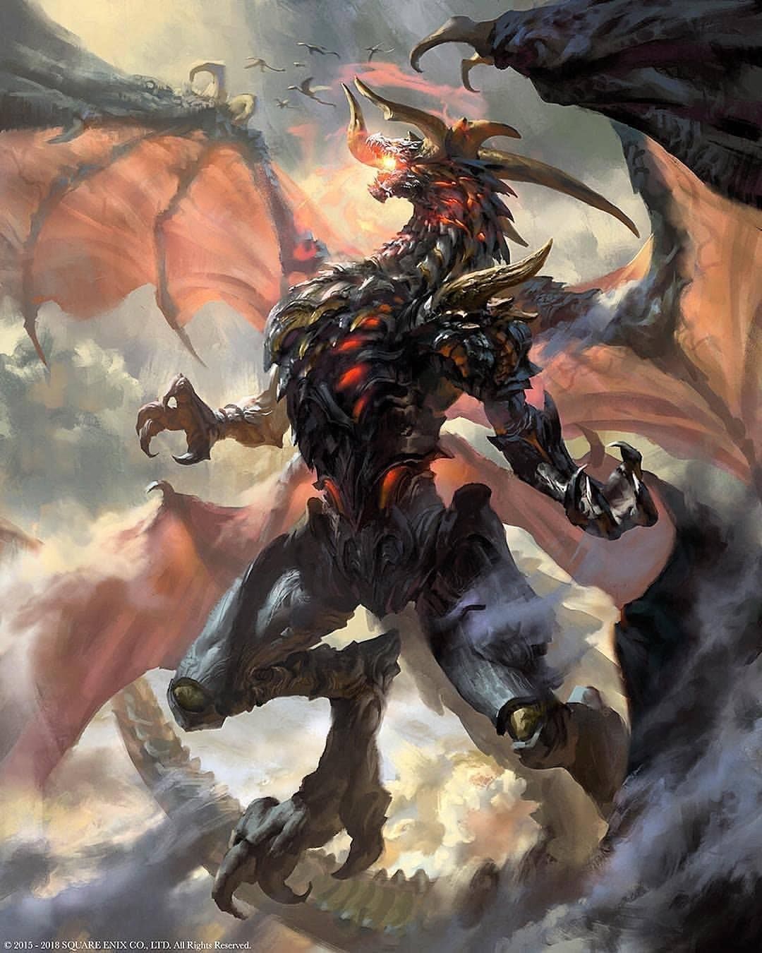 red bahamut dragon