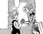 Arthur offer Meliodas to be Camelot Great Holy Knight