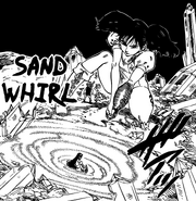 Guila caught in Diane's Sand Whirl