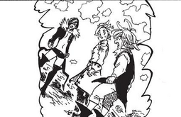 Meliodas yell at Merlin for have reactivated Elizabeth's curse