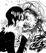 Escanor being kissed by Merlin