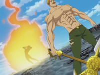 Melascula burned by Escanor's soul
