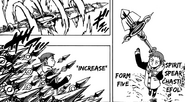 King using his spear's form five "Increase"