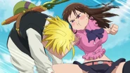 Diane punching Meliodas for not recognizing her