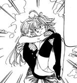 Meliodas reuniting with Elizabeth once more