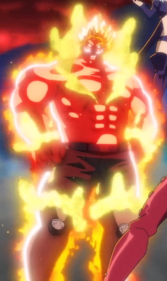 anime men, Escanor , Nanatsu no Taizai, anime boys, anime, burning, fire