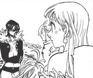 Elizabeth learns about Merlin's feelings for Meliodas