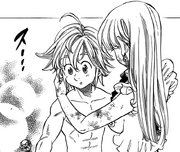 Elizabeth healed Meliodas