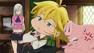 Hawk scolding Meliodas