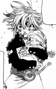 Meliodas caring baby Elizabeth