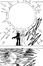 Elizabeth slapping Meliodas with Ark