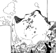 Citizens of Camelot gazing at the destroyed Albion