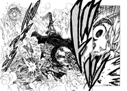 Helbram defeat Meliodas with Hendriksen power.