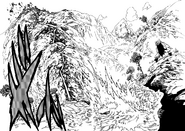 Meliodas slicing a mountain with a stick