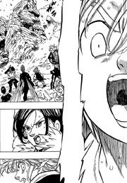 Meliodas reacts to Elizabeth's apparent death