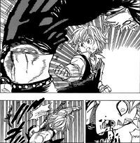 Meliodas punching Ban