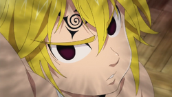 Meliodas showing his hidden wrath