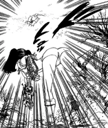 Diane flinging Gilthunder out of the forest