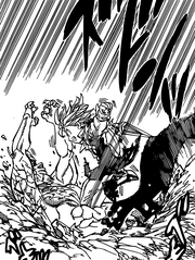 Meliodas stomping Hendrickson
