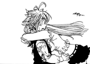 Elizabeth hugs Meliodas