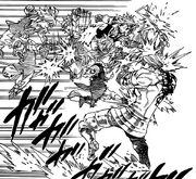 Hendrickson deflecting all Meliodas' attacks