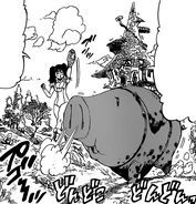 Diane and the group heading for Baste Dungeon