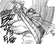 Varghese using it as a sword.