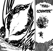 Meliodas reflects Guila's explosive flare.