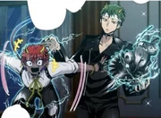 D showing Manji his magnetism ability.