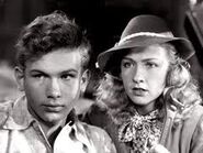 Frankie Thomas and Bonita Granville as Ned (called Ted) Nickerson and Nancy Drew in the 1939 movies