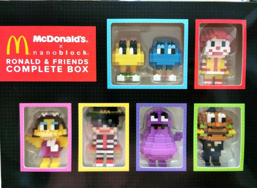 激レア！McDonald's nanoblock 45周年記念セット マクドナルド 45周年記念 ナノブロック 3体セット - メルカリ