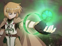 Yuuno dispelling Gefängnis der Magie and casting Transporter High