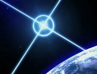 The defense system of the Book of Darkness detonating in Earth's orbit