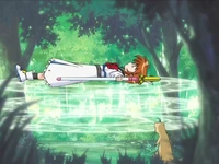 Floater Field cushioning Nanoha's fall