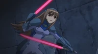 Deed wielding Twin Blades in StrikerS
