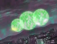 Yuuno protecting Nanoha, Fate and Alph