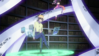 Yuuno working in the Infinity Library