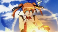 Teana attempts to fire Phantom Blazer before being intercepted by Nanoha