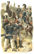Typical Prussian uniforms in 1815