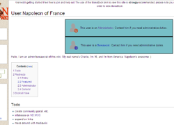 A normal userpage, displaying user tags, a description, and a to-do list.